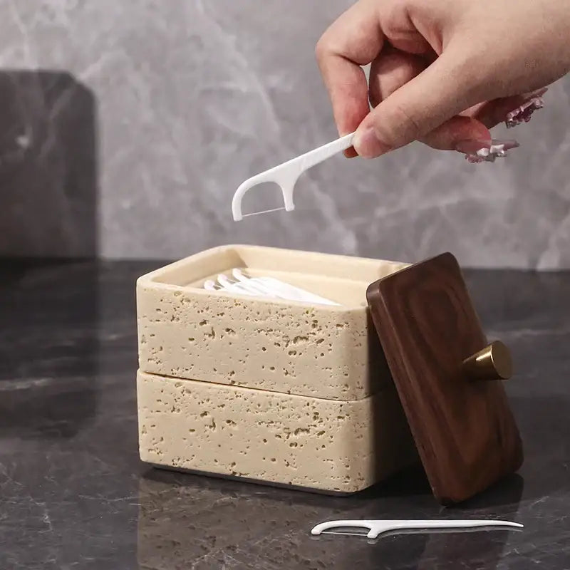 Beige Stone Jewelry Organizer
