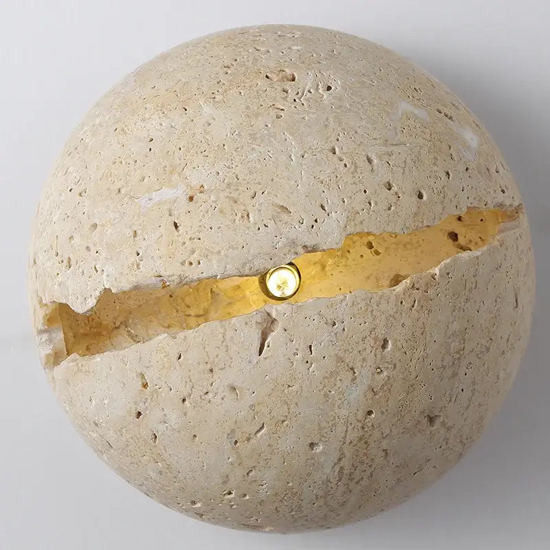 Travertine Oval Wall Lamp