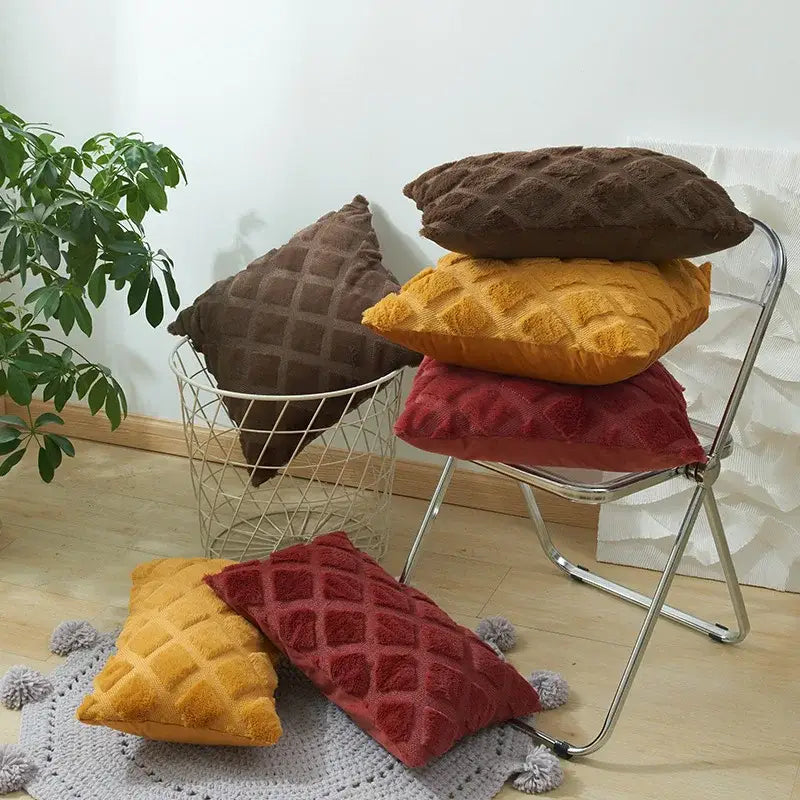 Gray Geometric Cushion Cover