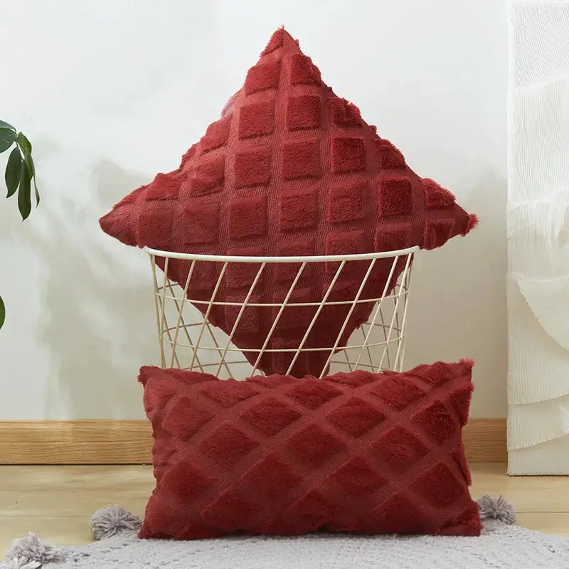 Gray Geometric Cushion Cover