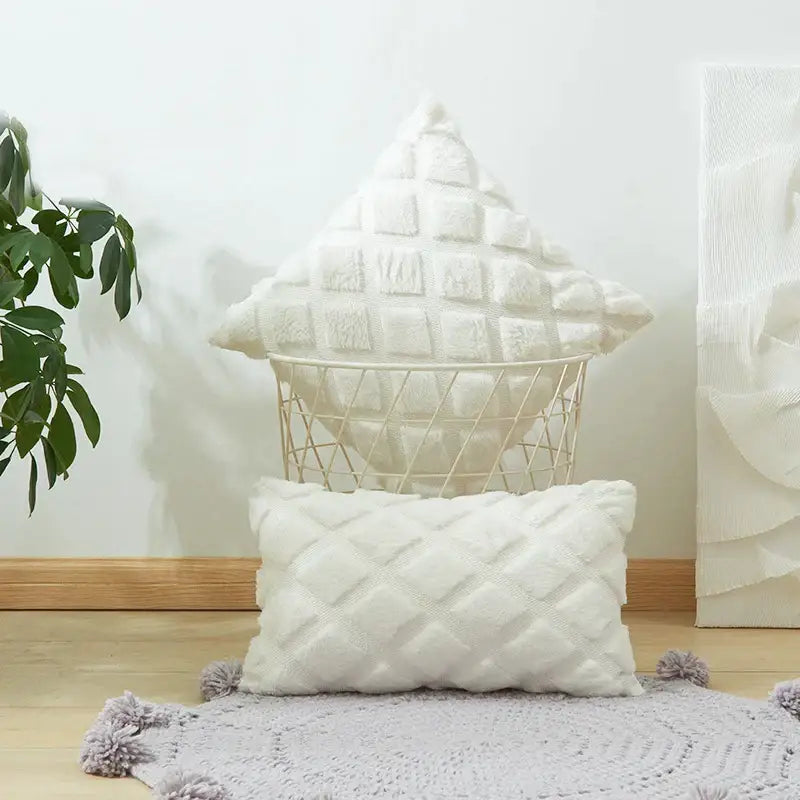 Gray Geometric Cushion Cover