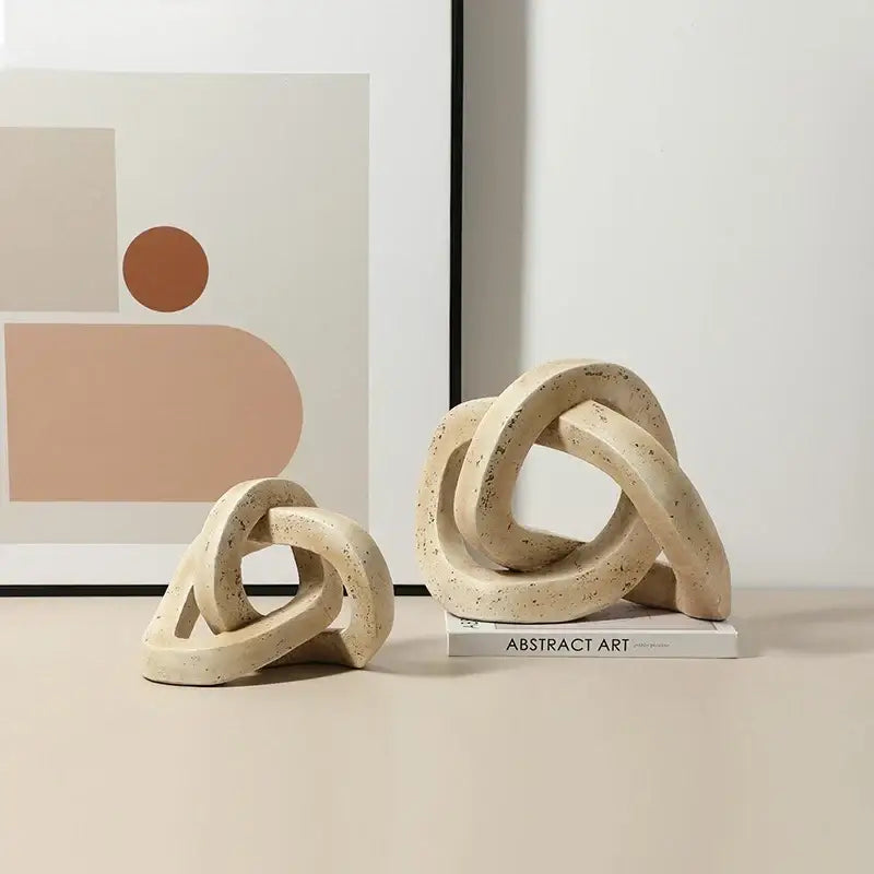 Beige Speckled Knot Sculpture