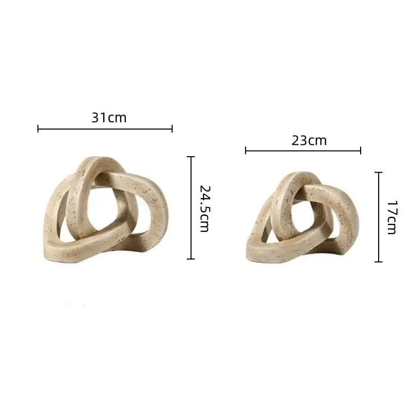 Beige Speckled Knot Sculpture