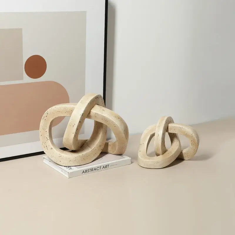 Beige Speckled Knot Sculpture
