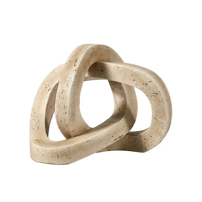 Beige Speckled Knot Sculpture
