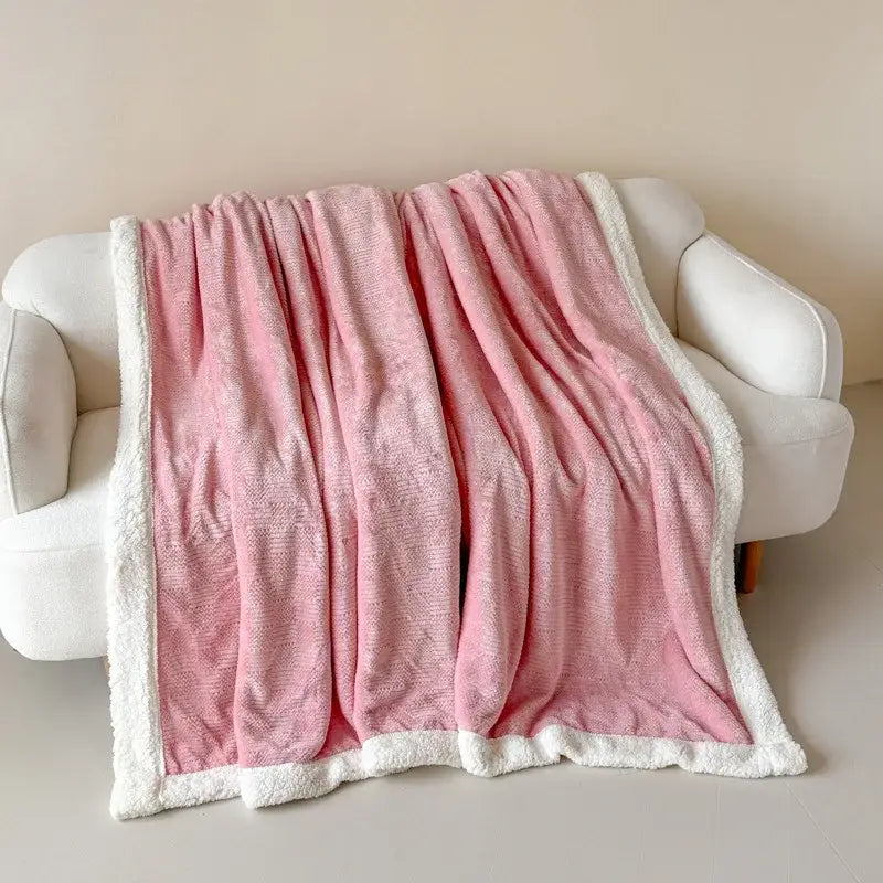 Cream Lamb Wool Throw