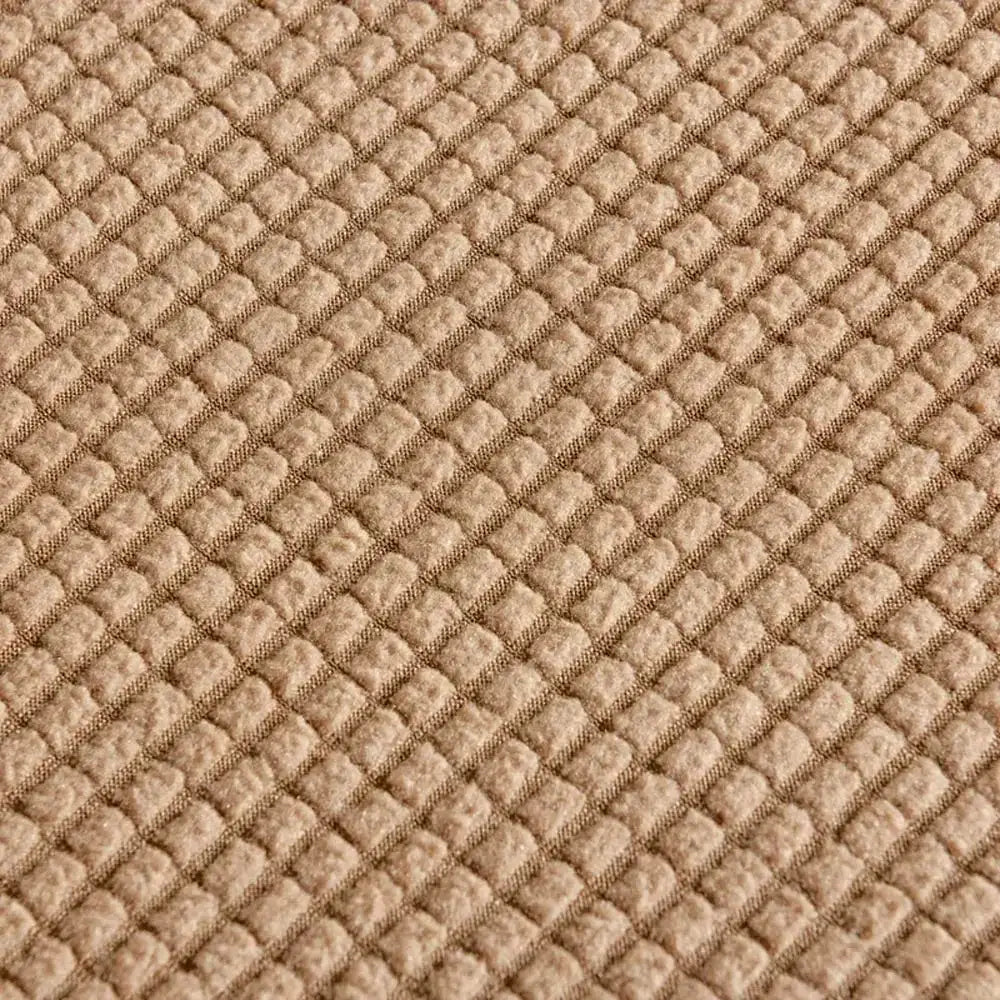 Beige Quilted Sofa Cover