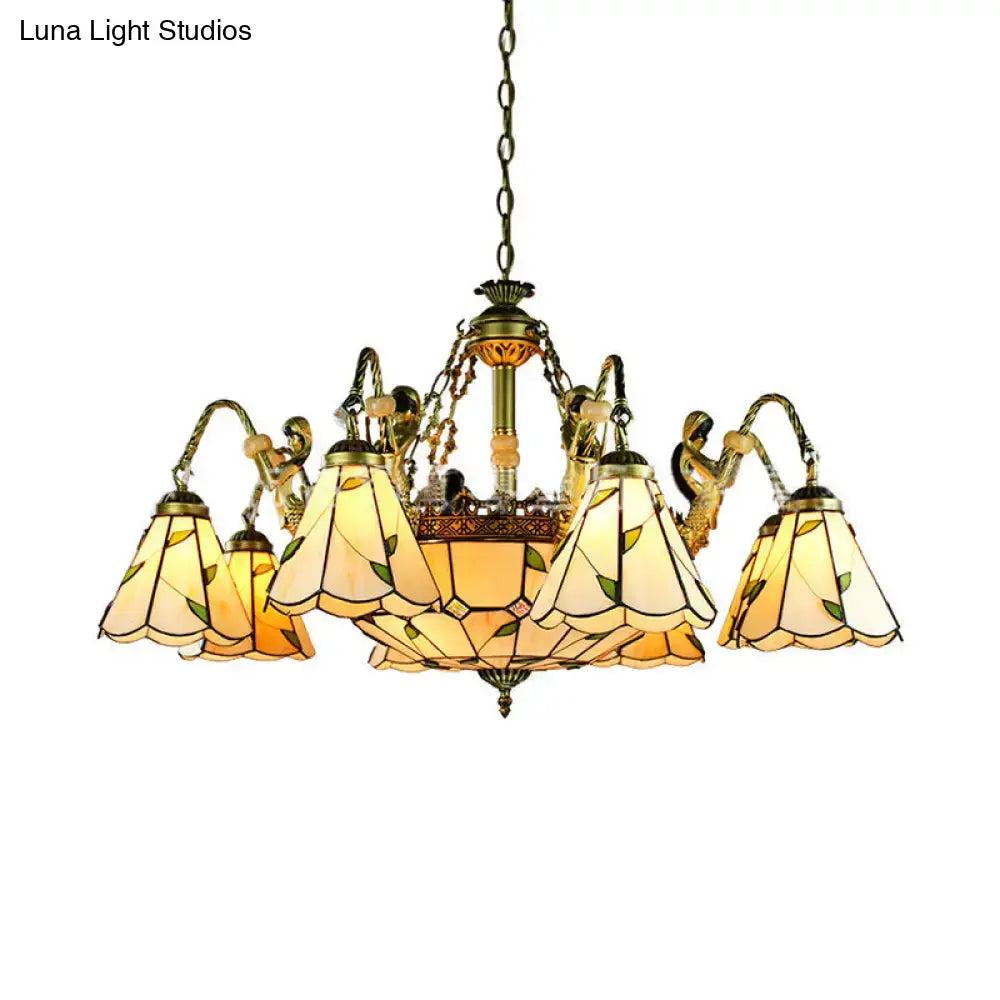 Brass Tiffany Chandelier