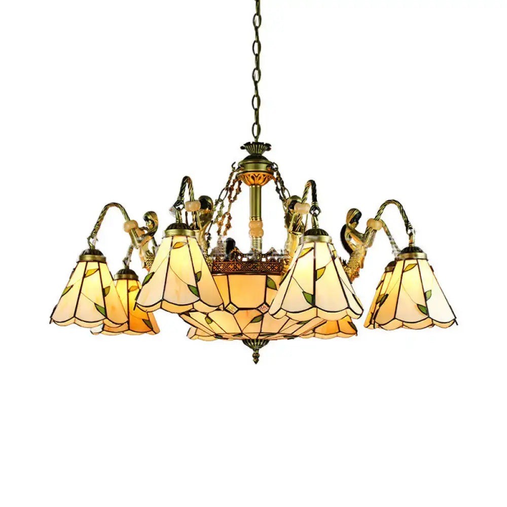 Brass Tiffany Chandelier