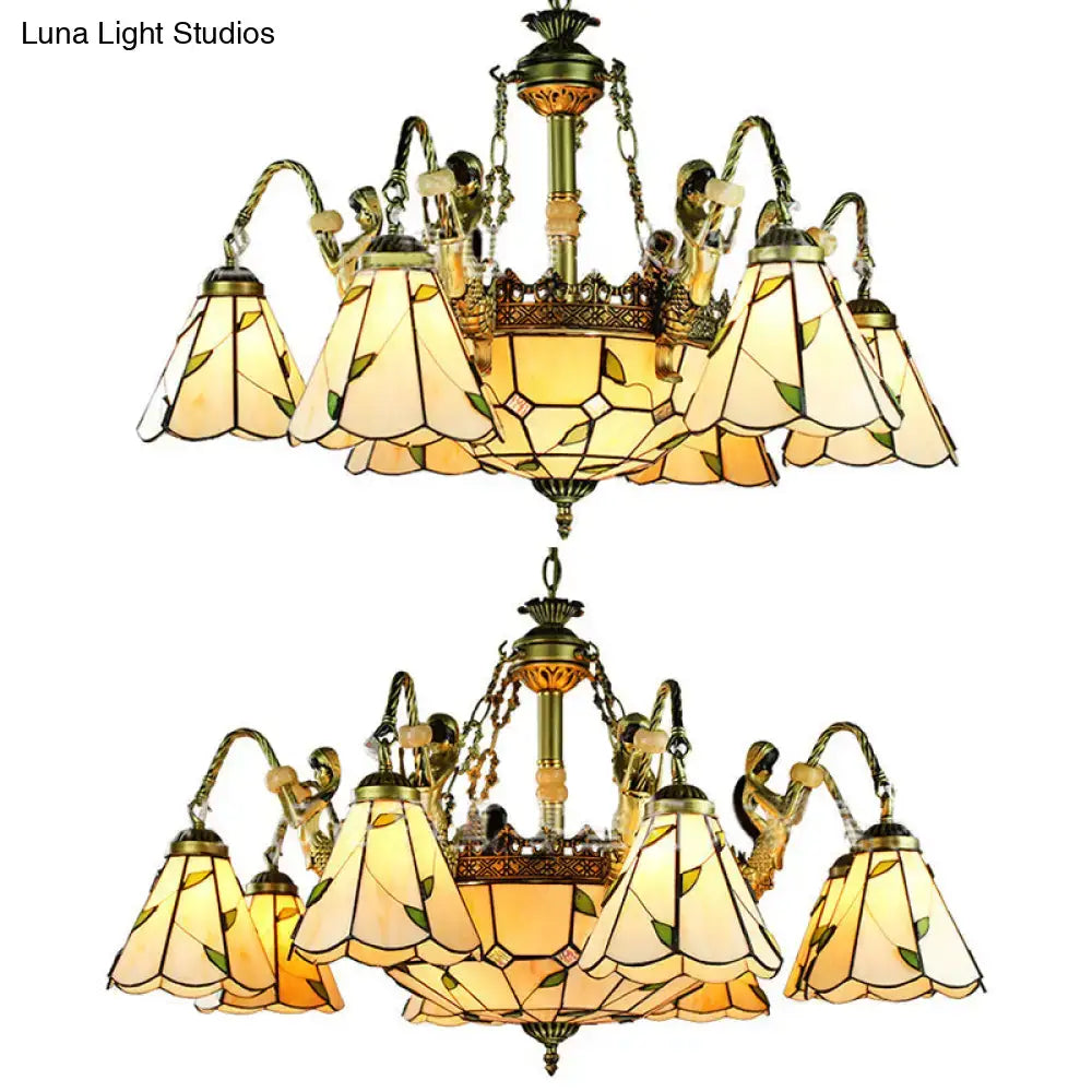 Brass Tiffany Chandelier