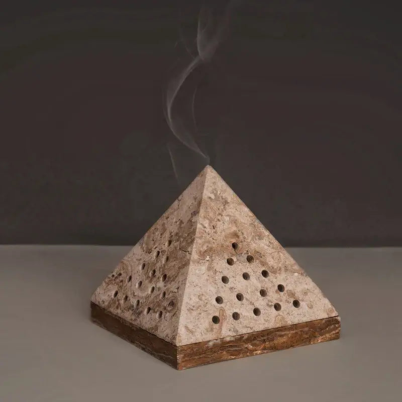 Beige Pyramid Incense Holder