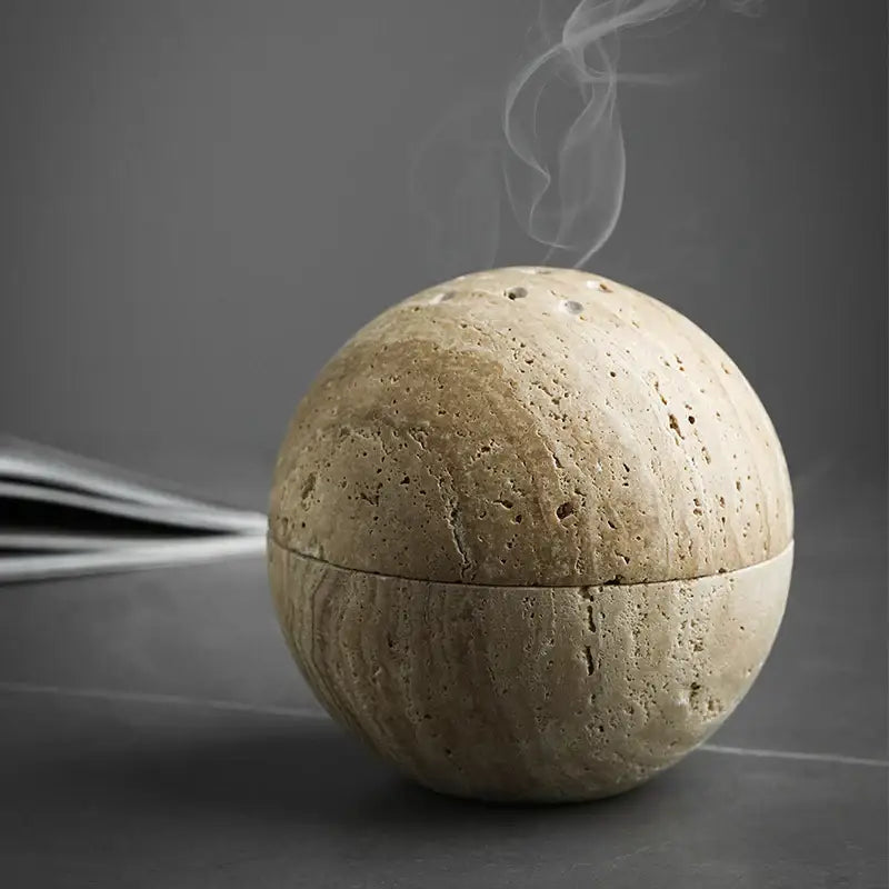 Beige Sphere Incense Burner