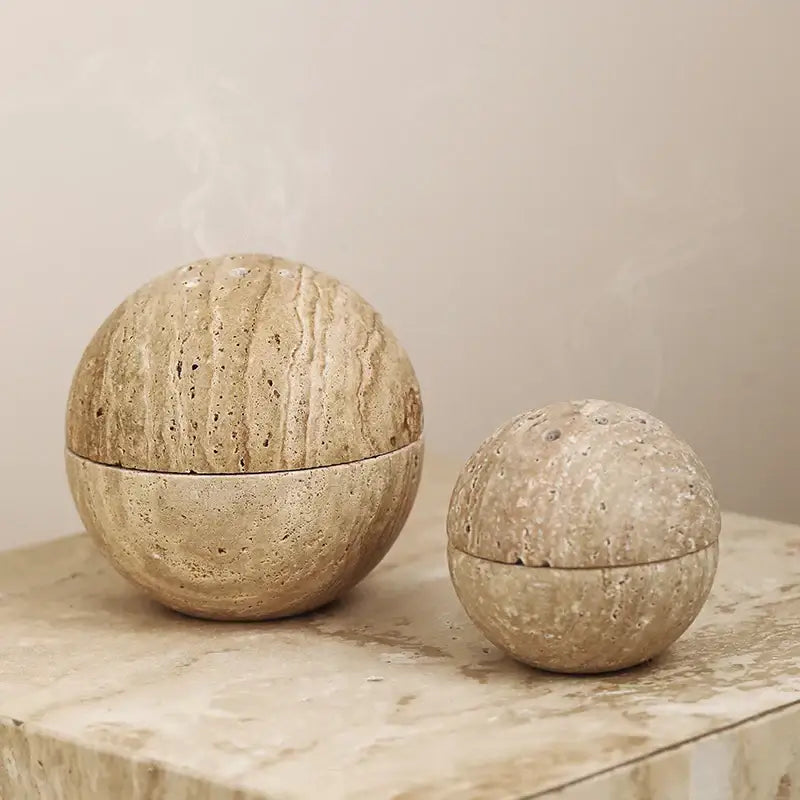 Beige Sphere Incense Burner