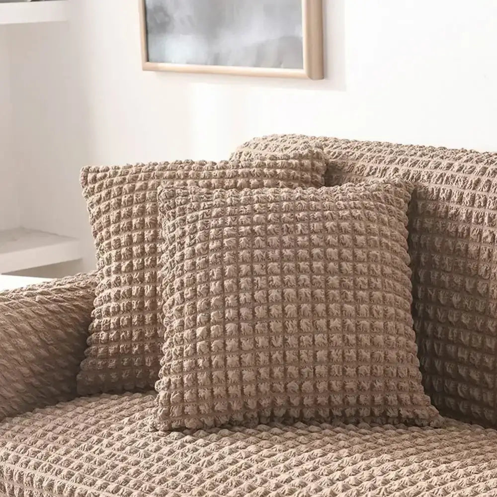 Beige Waffle Sofa Slipcover