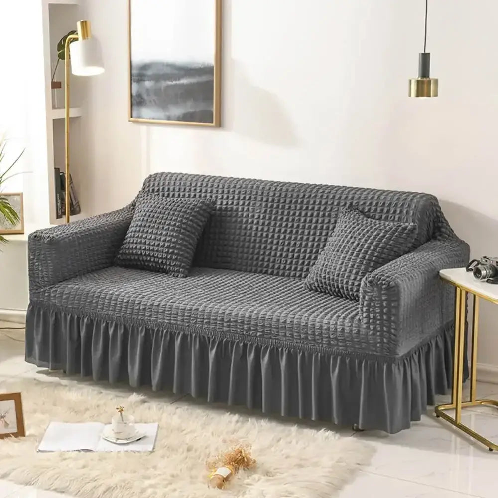 Beige Waffle Sofa Slipcover