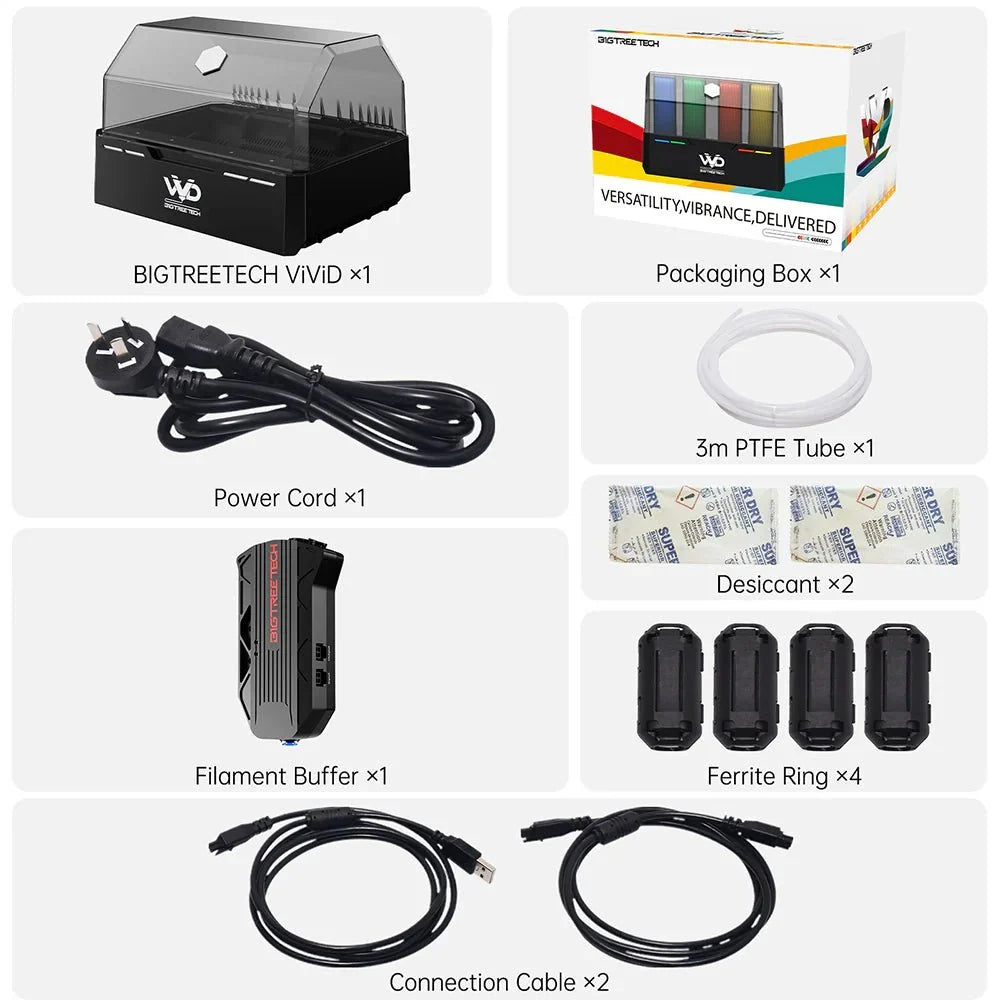 BIGTREETECH ViViD Multi-Color Filament System and Dryer Box for Klipper 3D Printers