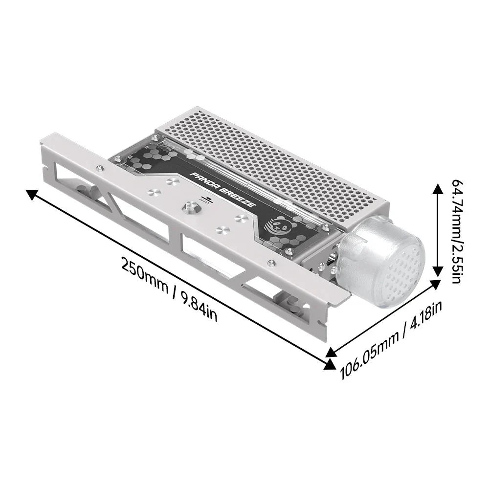 BIQU Panda Breeze Cross Flow Fan for Bambu Lab A1 Printers– Plug & Play High-Flow Cooling Fan with LED Light