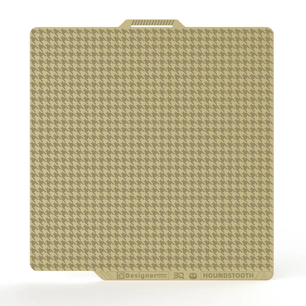 Biqu Panda Designer Series Build Plate for Bambu Labs P1, P2, A1 and X1 - Double Sided Honeycomb and Houdstooth