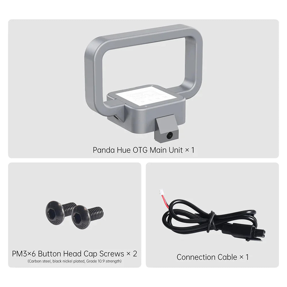 BIQU Panda Hue OTG - CNC Machined DIY Translucent Handle with LED for lifting and hiding wires on A1 Mini