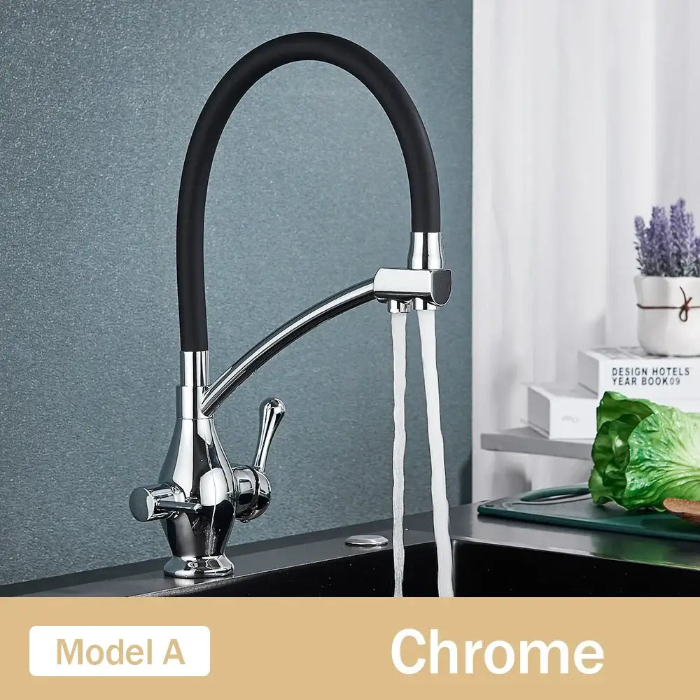 Chrome Dual Spout Faucet