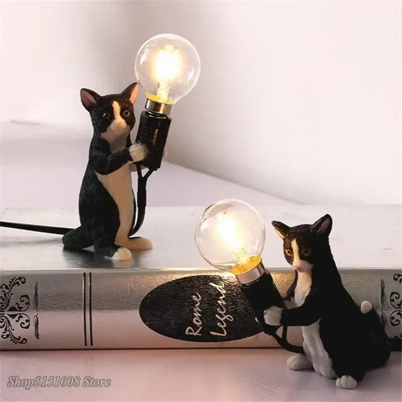 Resin Cat Table Lamp