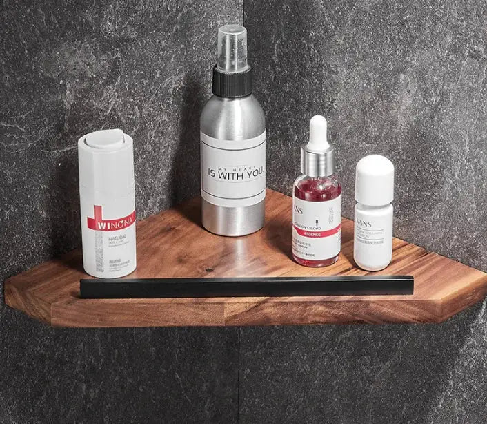 Black Wood Bathroom Set