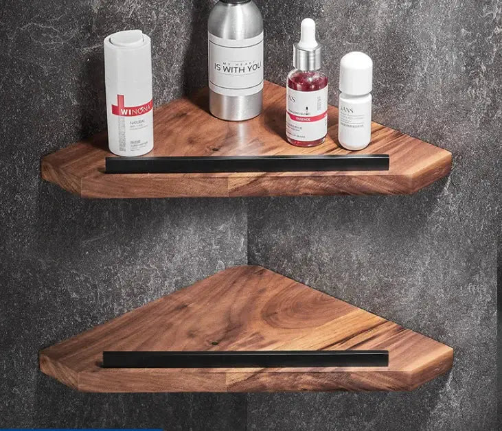 Black Wood Bathroom Set
