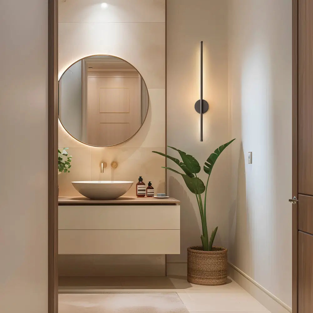 Black Modern Wireless Battery Wall Sconce
