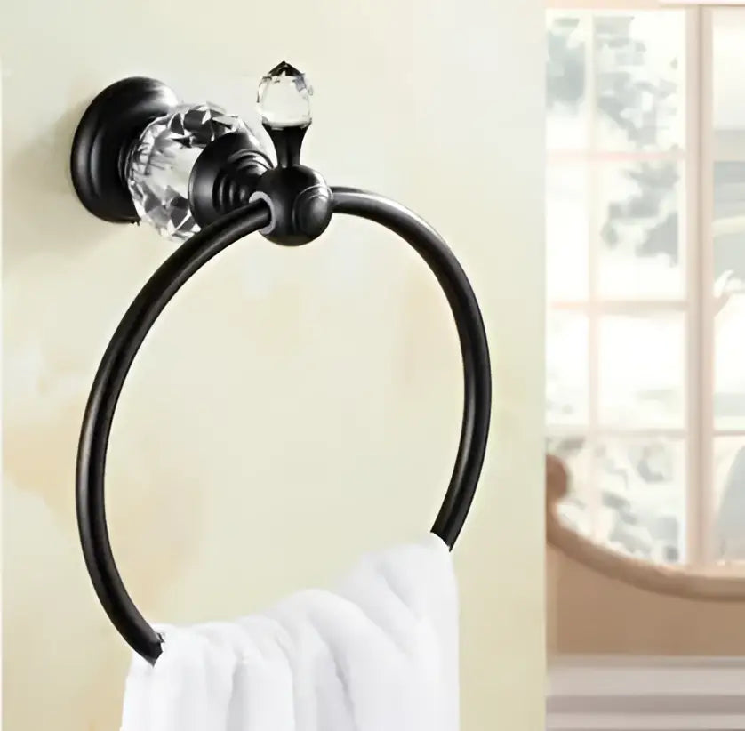 Brass Crystal Bath Accessories