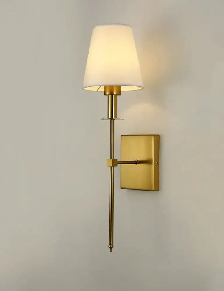 Black Brass Fabric Sconce