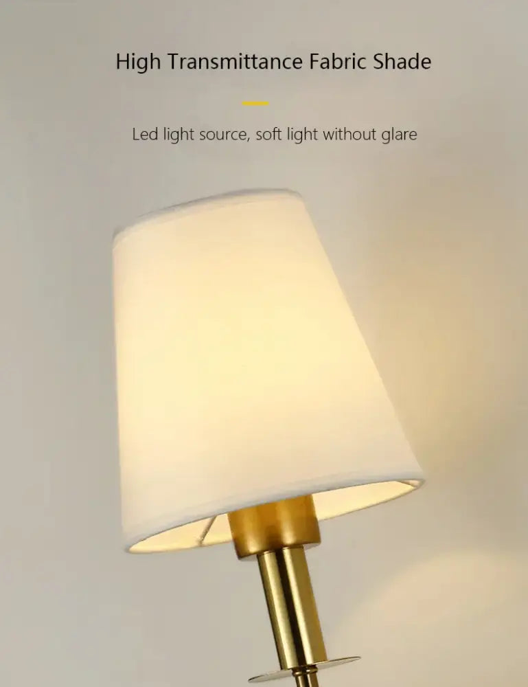 Black Brass Fabric Sconce