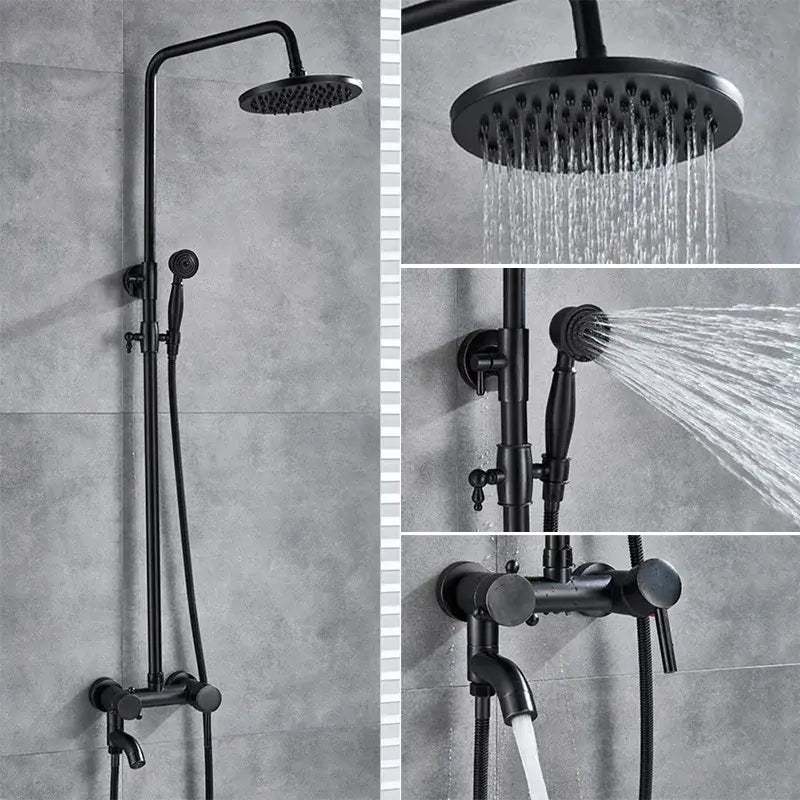 Black Bronze Shower Set with Handheld Spray
