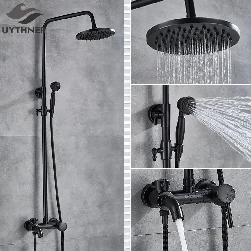 Black Bronze Shower Set with Handheld Spray