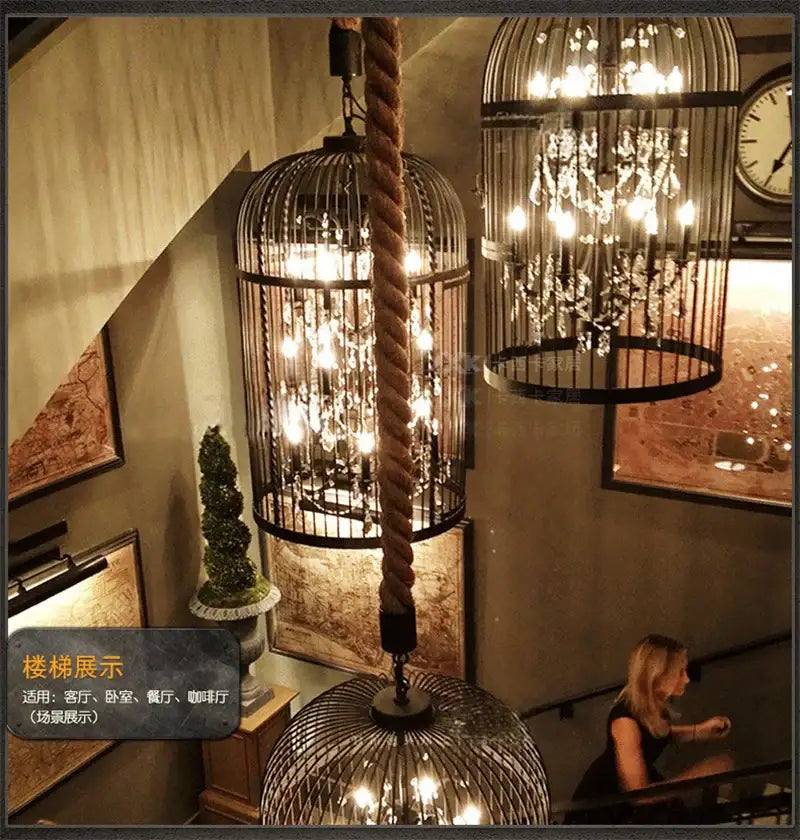 Bronze Birdcage Chandelier