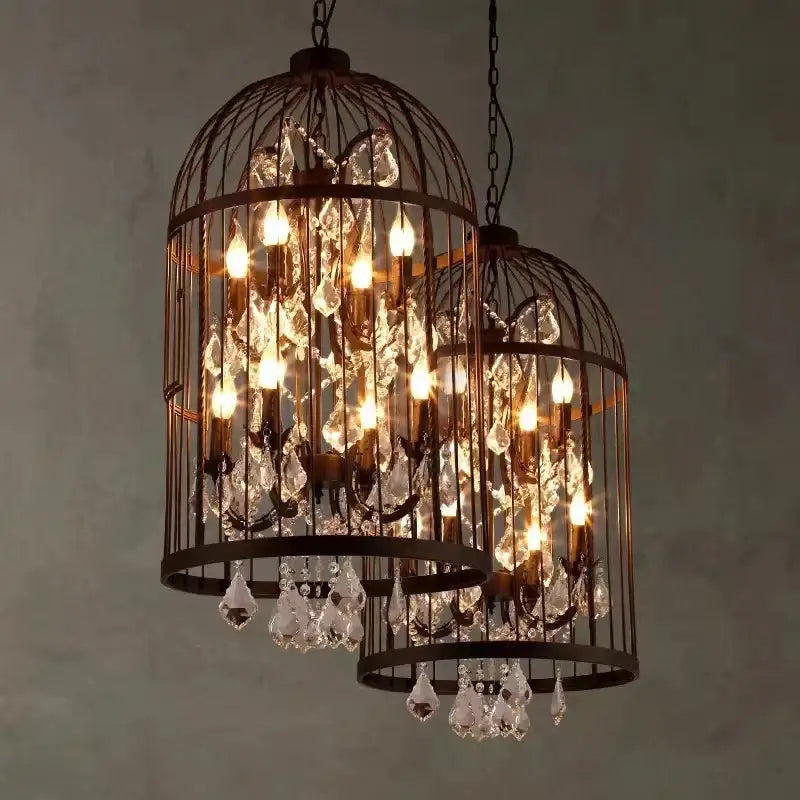 Bronze Birdcage Chandelier