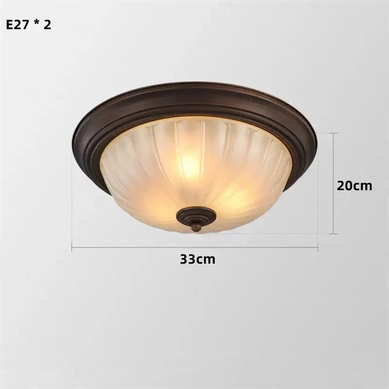 Black Bronze Ribbed Ceiling Light