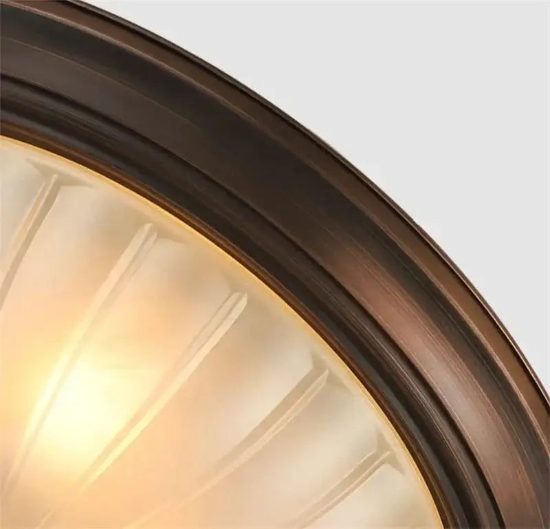 Black Bronze Ribbed Ceiling Light