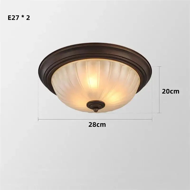 Black Bronze Ribbed Ceiling Light