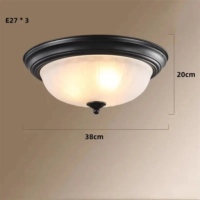 Black Bronze Ribbed Ceiling Light