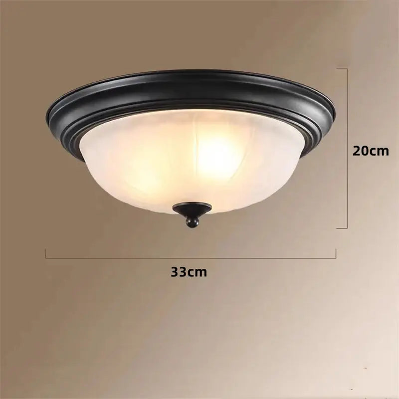Black Bronze Ribbed Ceiling Light