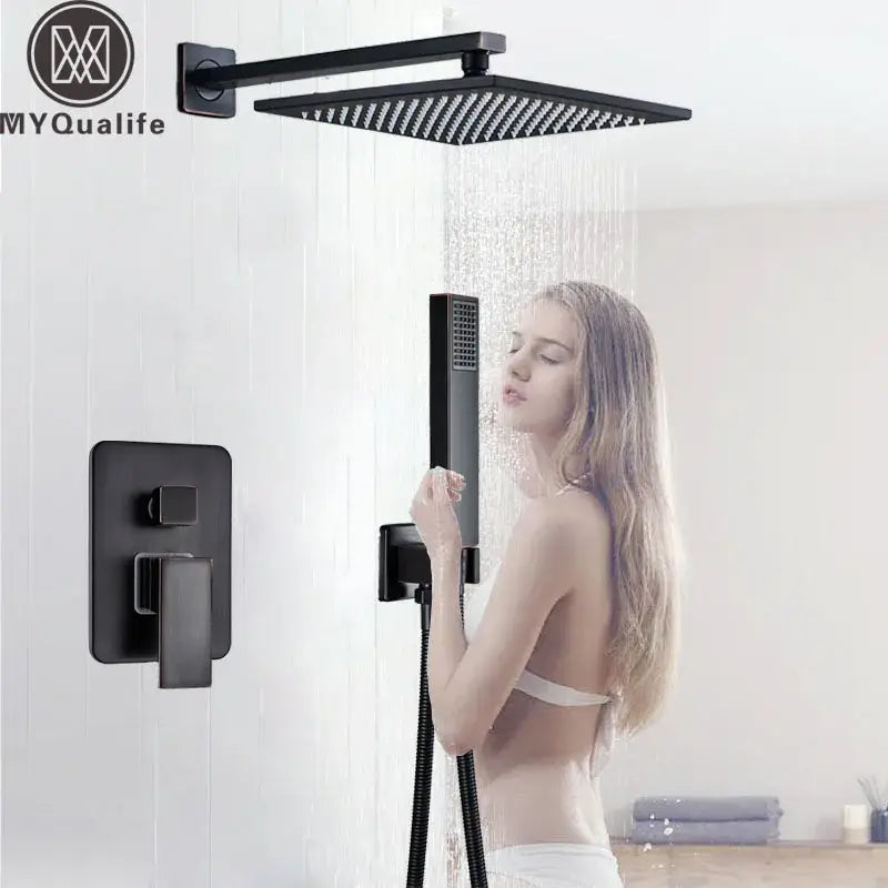 Bronze Square Shower Set
