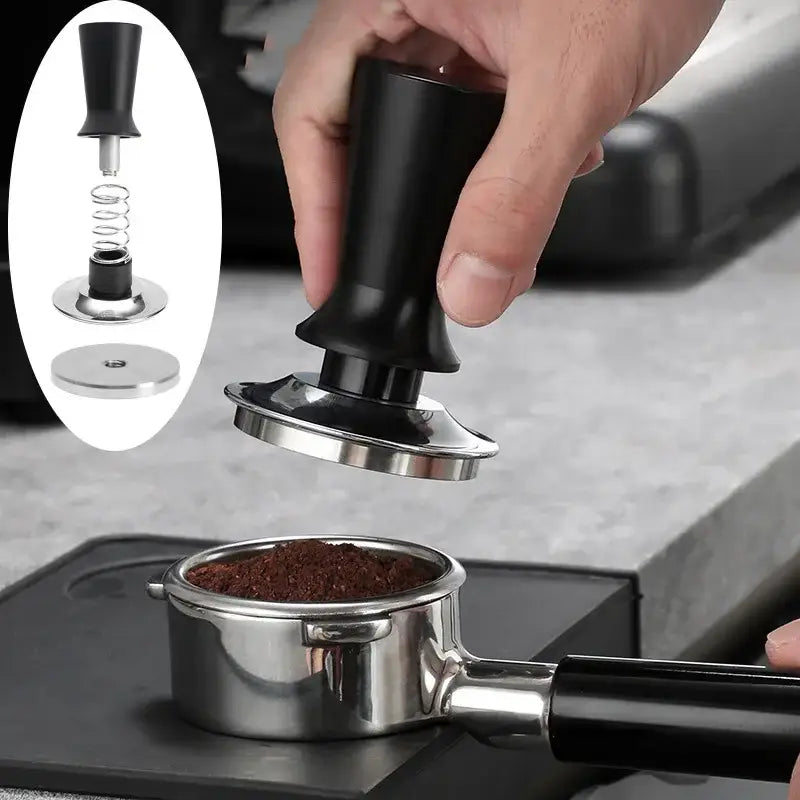 Black Steel Espresso Tamper