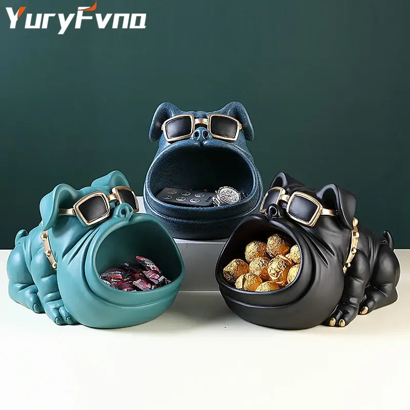 Black Dog Sculpture Holder