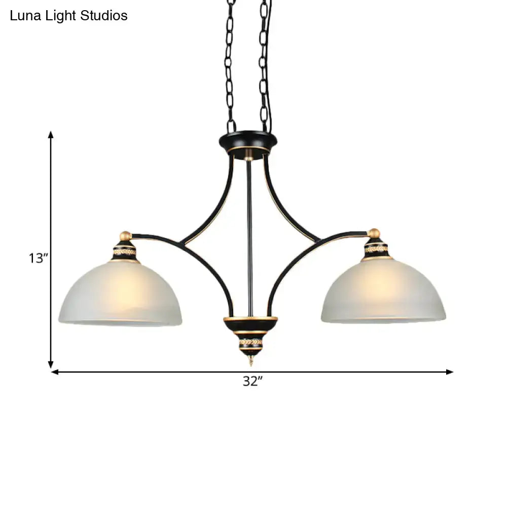 Black Dome Chandelier Light