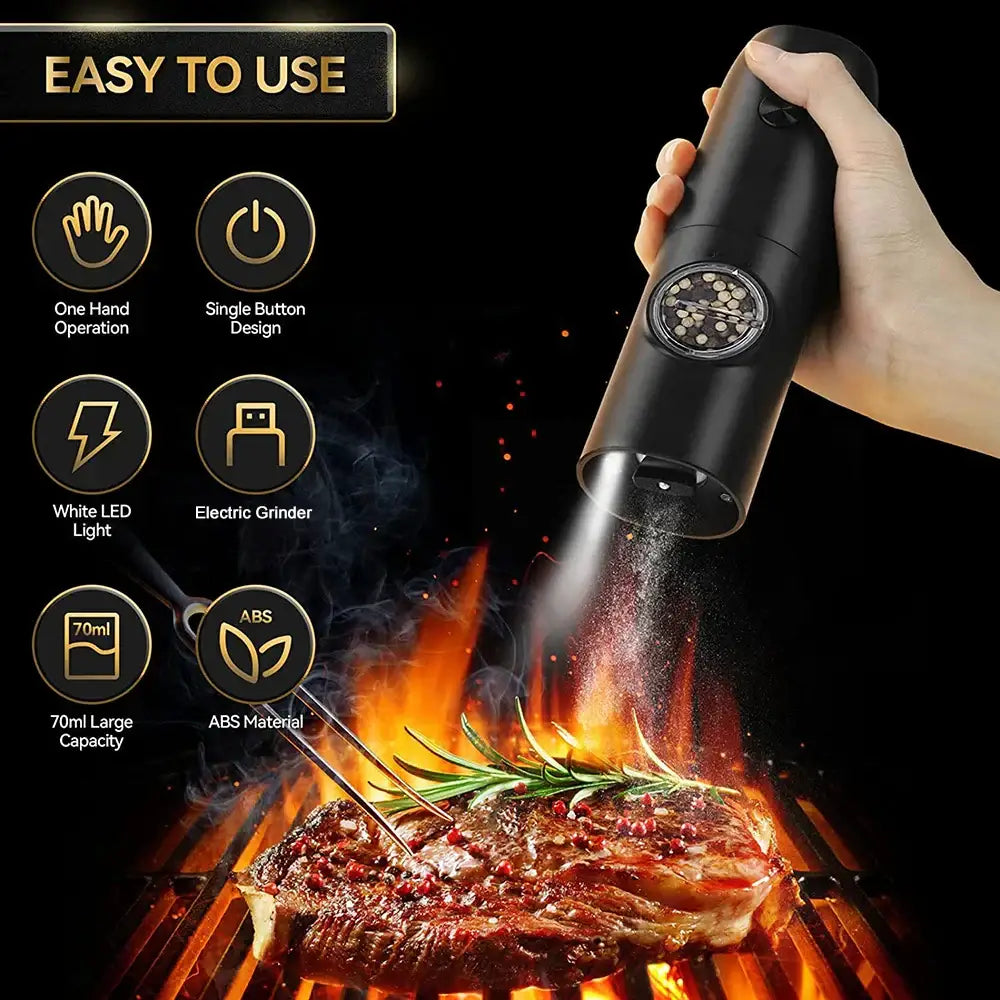 Rechargeable Salt Pepper Grinder Set
