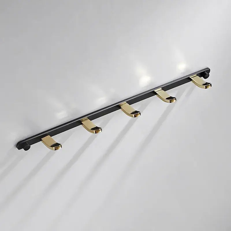 Black Gold Brass Robe Rack
