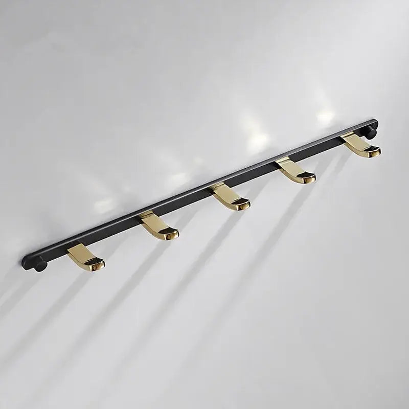 Black Gold Brass Robe Rack
