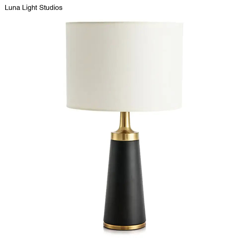 Gold Drum LED Table Lamp