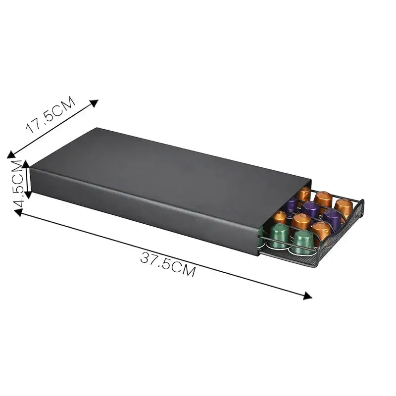 Black Leather Coffee Organizer