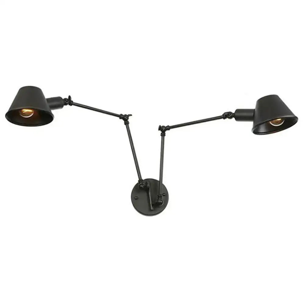 Black Matte Swing Arm Sconce